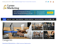 Tablet Screenshot of lyonsmarketingsystems.com